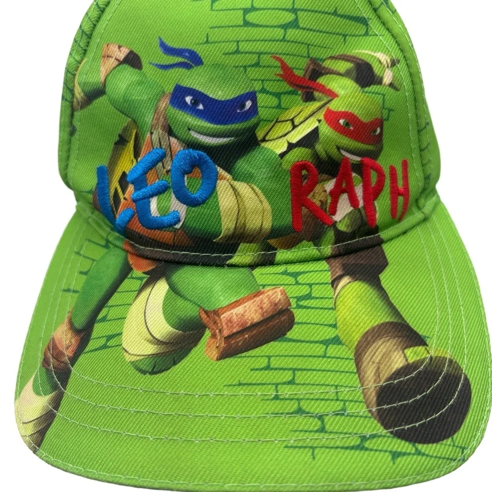 Nickelodeon Teenage Mutant Ninja Turtles LEO & RAPH Kids Hat Cap Green 2016